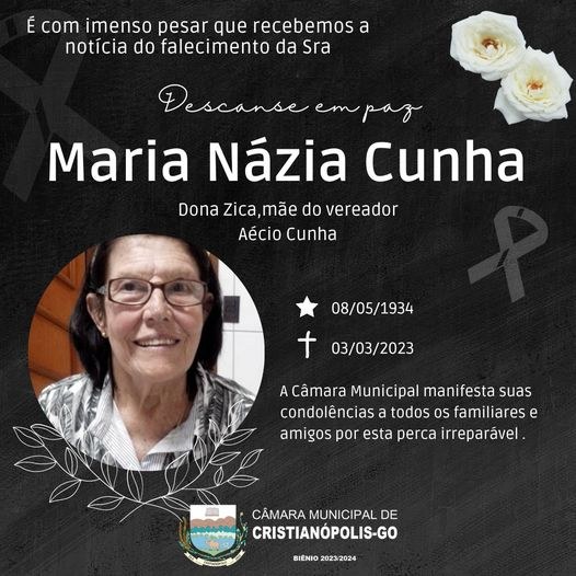 Luto — Câmara Municipal De Cristianópolis